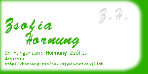 zsofia hornung business card