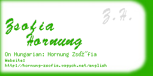 zsofia hornung business card